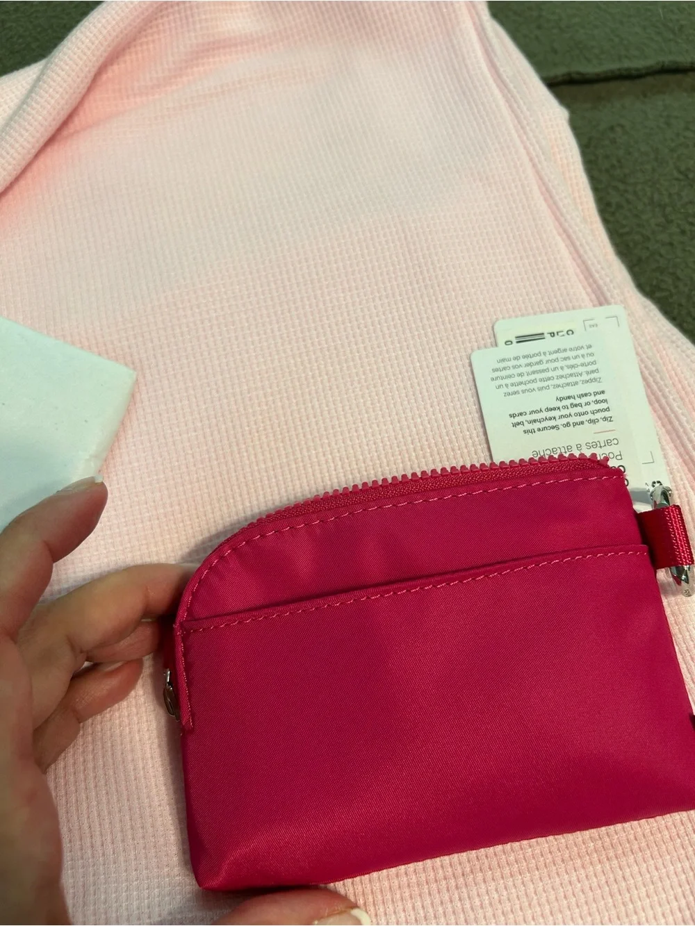 Lululemon athletica Hot Pink Zip Card Pouch